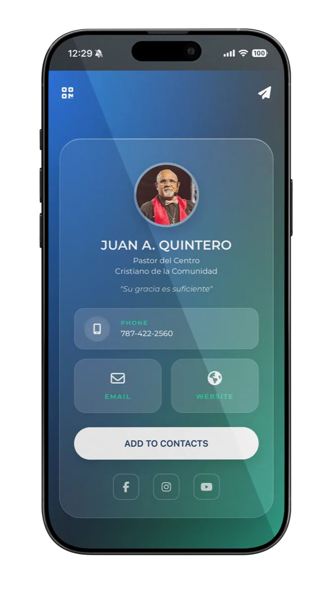 BCard Pastor Juan A. Quintero